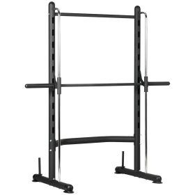 Squat Rack with Pull Up Bar Adjustable Weight Lifting Home Gym