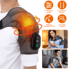 Heated Shoulder Massager 3 Heat Levels & 3 Vibration Modes Cordless USB Rechargeable Shoulder Brace For Pain Relief Rechargeable For Home Office Pain