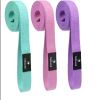 Long Resistance Bands 3 Strengths Purple, Pink and Green